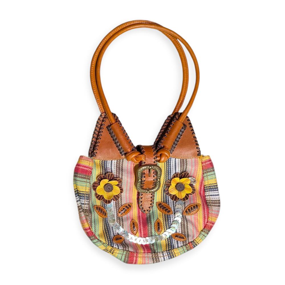 Whimsical Cat Smile Oilily Purse